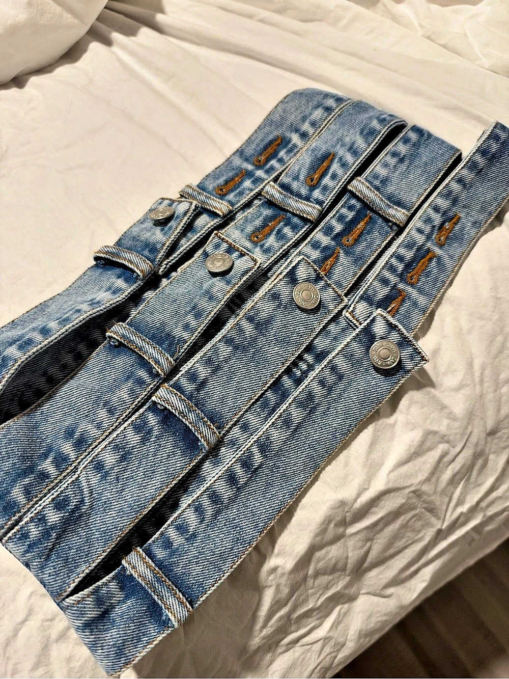 Zara Denim Sash Belt Blue Denim Belt